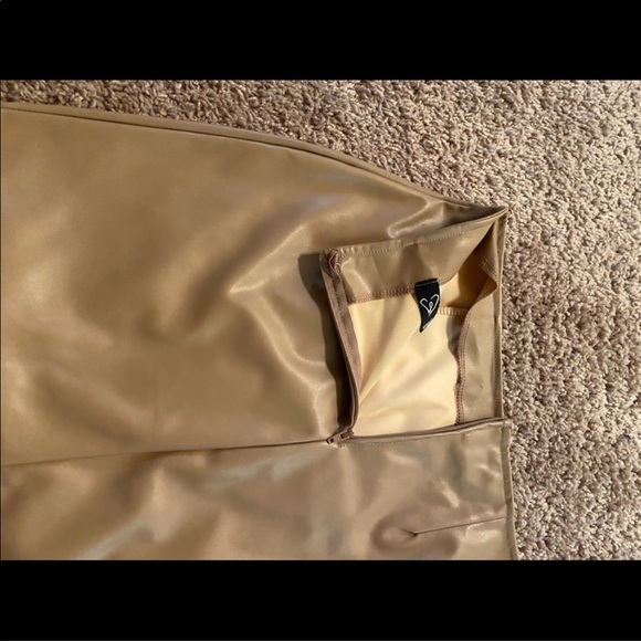 Nude Pleather Skirt - Picture 4 of 4